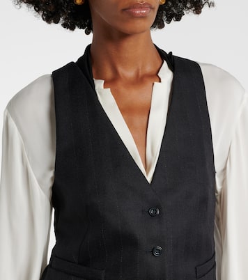 Modern Sophistication pinstripe wool vest | Dorothee Schumacher