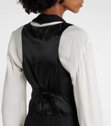 Modern Sophistication pinstripe wool vest | Dorothee Schumacher