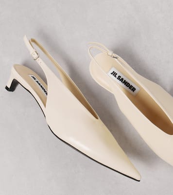 Leather slingback pumps | Jil Sander