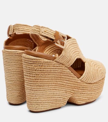 Dolce raffia platform sandals | Clergerie