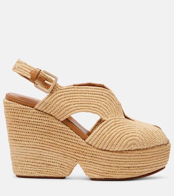 Dolce raffia platform sandals | Clergerie