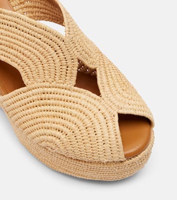 Dolce raffia platform sandals | Clergerie
