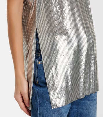 Top aus Metall-Mesh | Rabanne