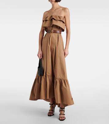 Wedge-Sandalen Cassandra 90 aus Leder | Saint Laurent