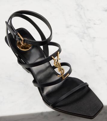 Wedge-Sandalen Cassandra 90 aus Leder | Saint Laurent
