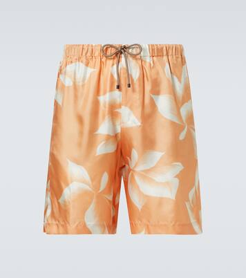 شورت من الحرير بطبعات | Dries Van Noten