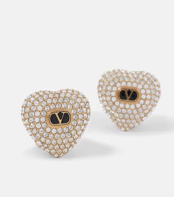 Clip-Ohrringe Cuore XS mit Kristallen | Valentino