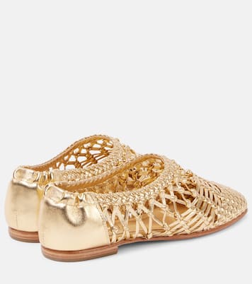 Eden metallic leather ballet flats | Simkhai