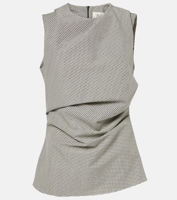 체크 울 블렌드 탑 | Róhe