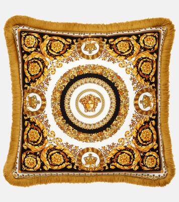 Crete De Fleur silk cushion | Versace Home