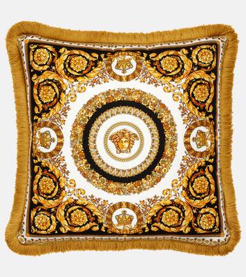 Crete De Fleur silk cushion | Versace Home