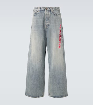 Jean ample brodé à logo | Balenciaga