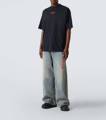 Jean ample brodé à logo | Balenciaga