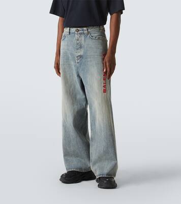 Jean ample brodé à logo | Balenciaga