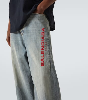 Jean ample brodé à logo | Balenciaga