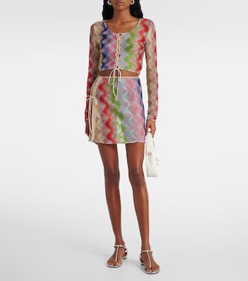 Minifalda de croché con zigzag | Missoni