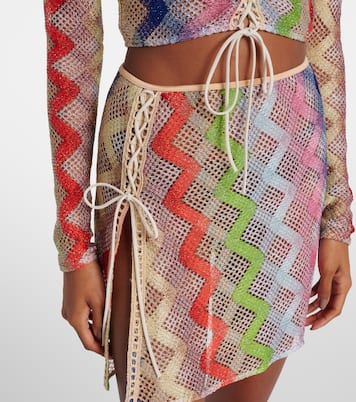 Minifalda de croché con zigzag | Missoni