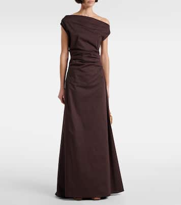 One-Shoulder-Maxikleid Phare aus Baumwolle | Staud