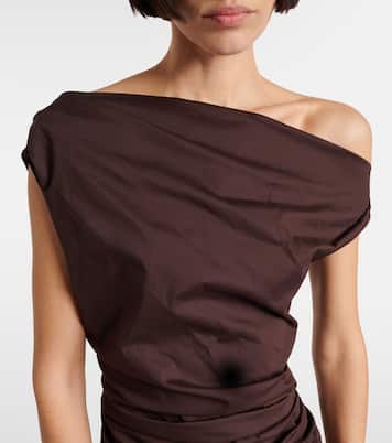 One-Shoulder-Maxikleid Phare aus Baumwolle | Staud