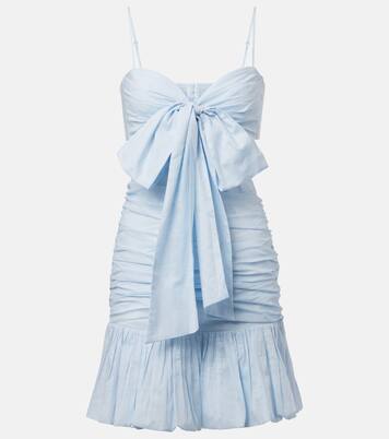 فستان قصير من القطن بتفاصيل فيونكة Rhiannon | Zimmermann