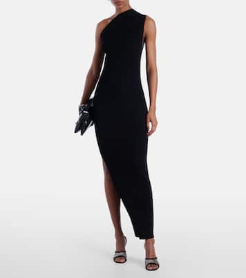 Pantoletten Lupita 95 aus Mesh und Veloursleder | Amina Muaddi