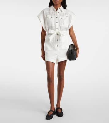 Linen playsuit | Zimmermann