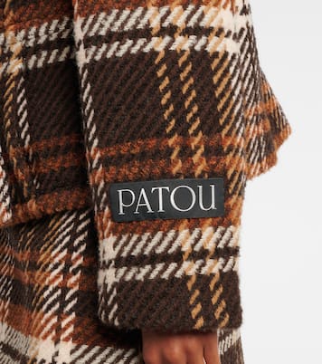 Checked double-breasted wool-blend jacket | Patou
