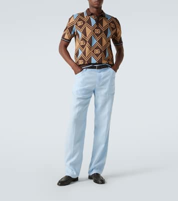 DG提花棉质珠地布Polo衫 | Dolce&Gabbana
