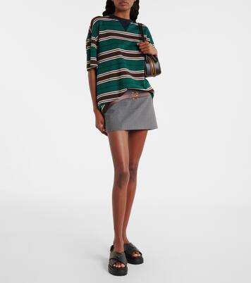 Logo rubber platform sandals | Prada