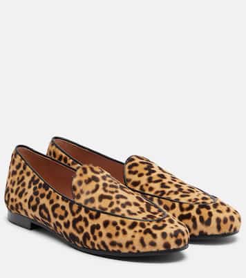 Guanto leopard-print calf hair loafers | Aquazzura