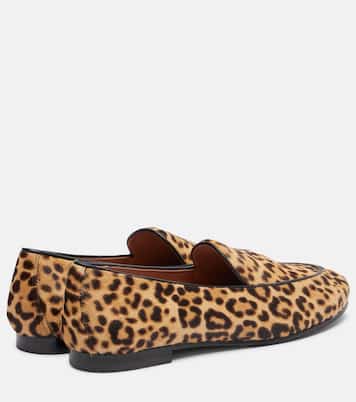 Guanto leopard-print calf hair loafers | Aquazzura
