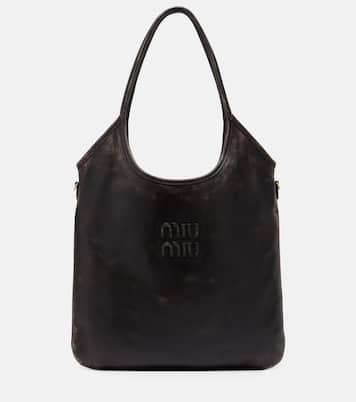 Ivy distressed leather shoulder bag | Miu Miu