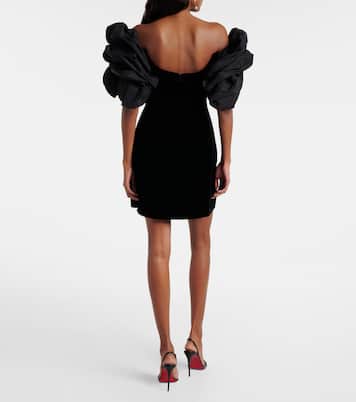 Off-shoulder velvet minidress | Carolina Herrera