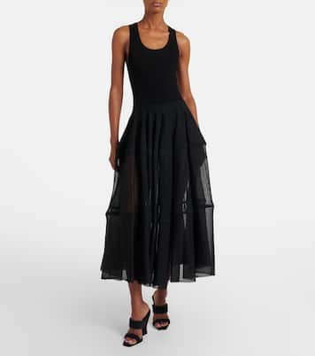 半透视中长半身裙 | Alaïa