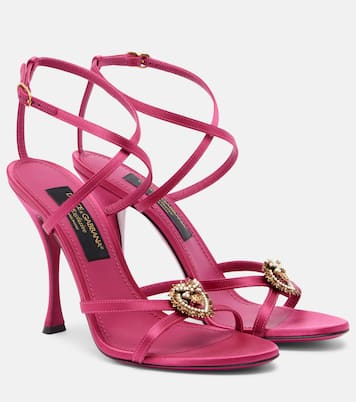 Verzierte Sandalen Devotion 105 aus Satin | Dolce&Gabbana