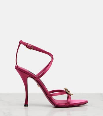 Verzierte Sandalen Devotion 105 aus Satin | Dolce&Gabbana