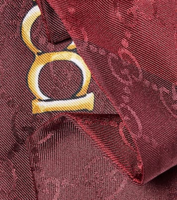 Horsebit silk twill scarf | Gucci