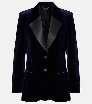Cotton-blend velvet blazer | Victoria Beckham