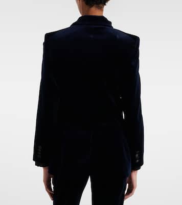 Cotton-blend velvet blazer | Victoria Beckham