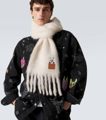 x Louis Wain – Écharpe en mohair et laine mélangés | Loewe