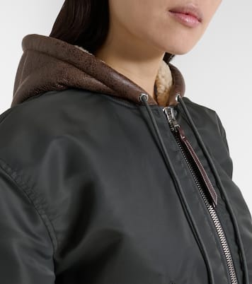 Shearling-trimmed bomber jacket | JW Anderson