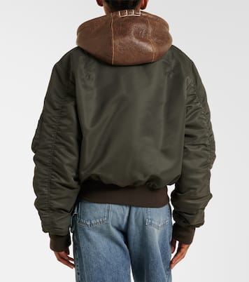 Shearling-trimmed bomber jacket | JW Anderson