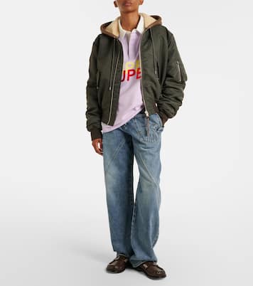 Shearling-trimmed bomber jacket | JW Anderson