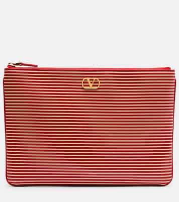 Clutch VLogo aus Leder | Valentino Garavani