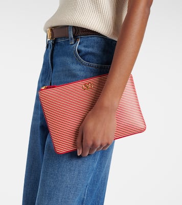 Clutch VLogo aus Leder | Valentino Garavani