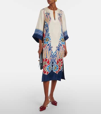 Bedruckter Kaftan aus Seidensatin | La DoubleJ