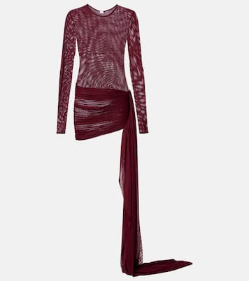 Aiden draped sheer jersey minidress | Bananhot