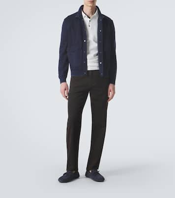 스웨이드 보머 재킷 | Canali