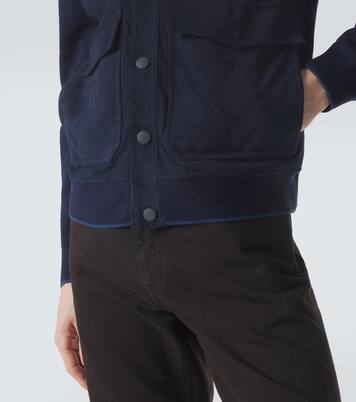 스웨이드 보머 재킷 | Canali