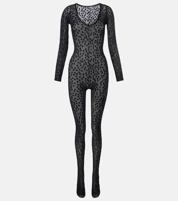 Sweet Dots polka-dot sheer catsuit  | Wolford